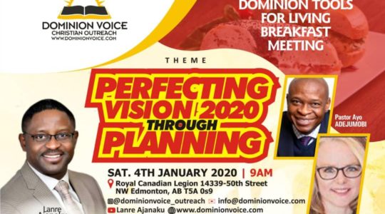 Perfecting vision 2020 through planning